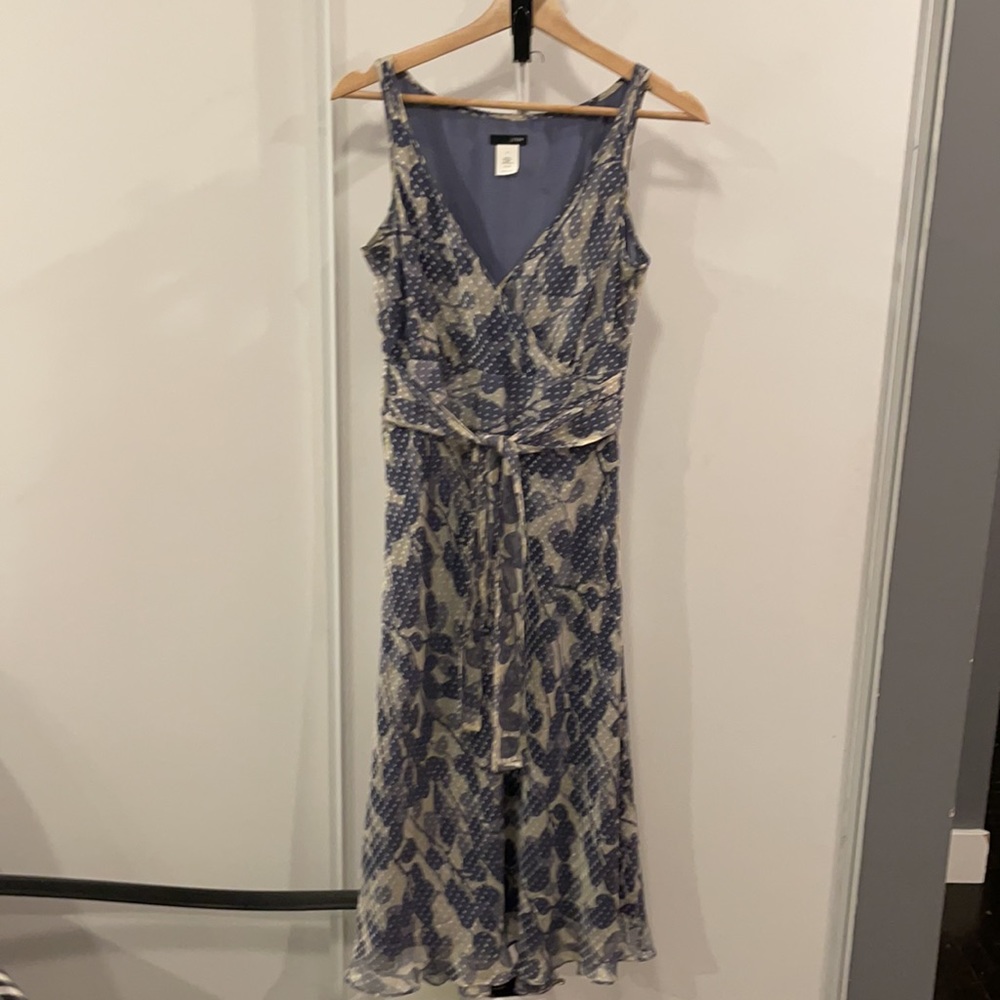 J. Crew Silk Blend Floral Midi Dress